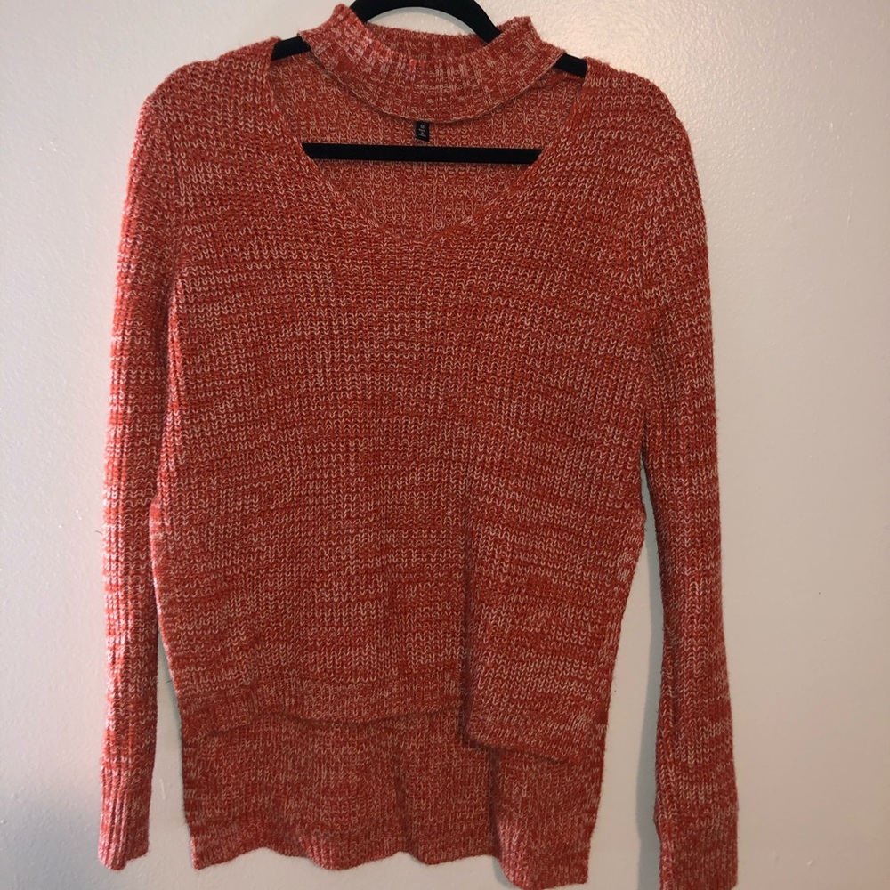 Turtleneck cutout sweater